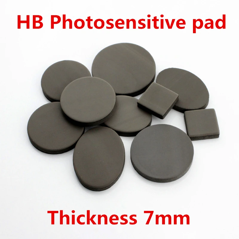 

10pcs/lot Photosensitive seal material wholesale HB mat 7mm thick photosensitive seal mat material square chapter pad material