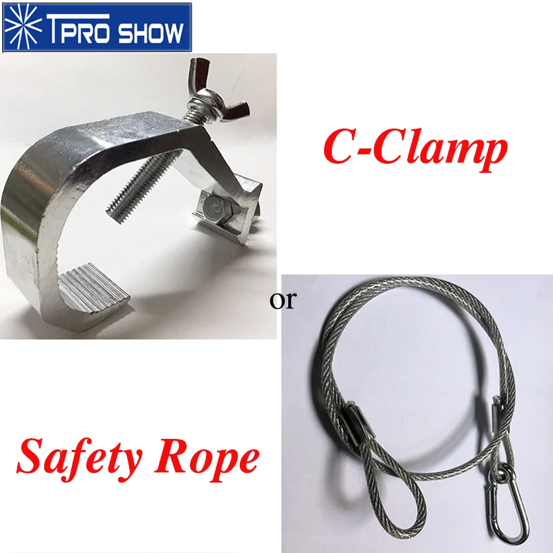 

DJ Lights Stage C Clamp Aluminum Hook Safety Rope Cable Steel Wire For DJ Equipments Wedding Party Machines Lighting Stand