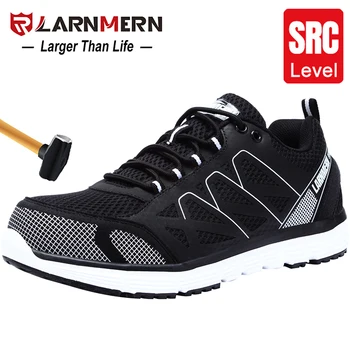 

LARNMERN Mens Safety Work Shoes Steel Toe shoes Breathable Lightweight Anti-smashings Non-slip Reflective Protective shoes