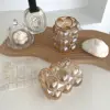 Creative Makeup Brush Holder Decorative Transparent Glass Pen Holder Crystal Nordic Ins Style Desktop Simple Pencil Storage Box 1