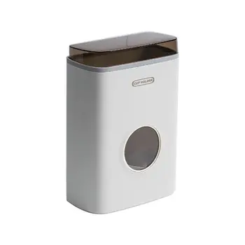 

Wall Mounted Punch-free Disposable Cup Holder Automatic Falling Paper Cup Stand X4YD