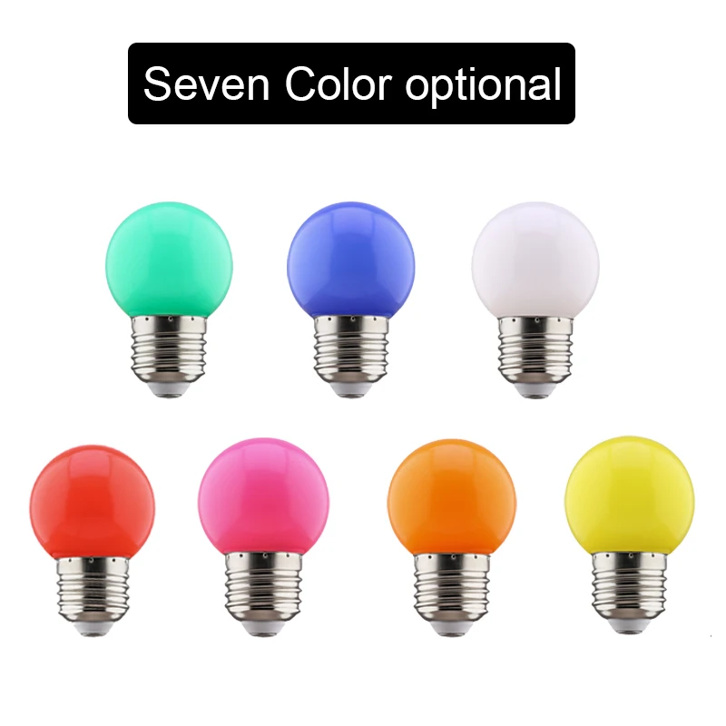 20 штук Bombillas E27 светодиодный Лампа 220V Красочные лампада ампулы для RGB светодиодный светильник SMD 2835 G45 шариковые лампы домашний декор