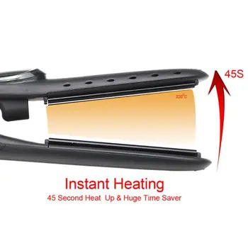 

Steam Hair Straightener Straight Roll Dual-use Atomized Splint Tourmaline Ceramic Perm Device AU/EU/UK/US Plug #11