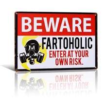 Остерегайтесь, фартоголик, ретро арт-плакат, домашний бар, винтажные тарелки, металлические настенные украшения для дома