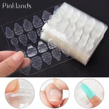 5 feuille/lot Double face adhésif colle autocollant ruban adhésif Transparent colle à ongles pour faux ongles autocollant outils ongles pointe autocollants(China)