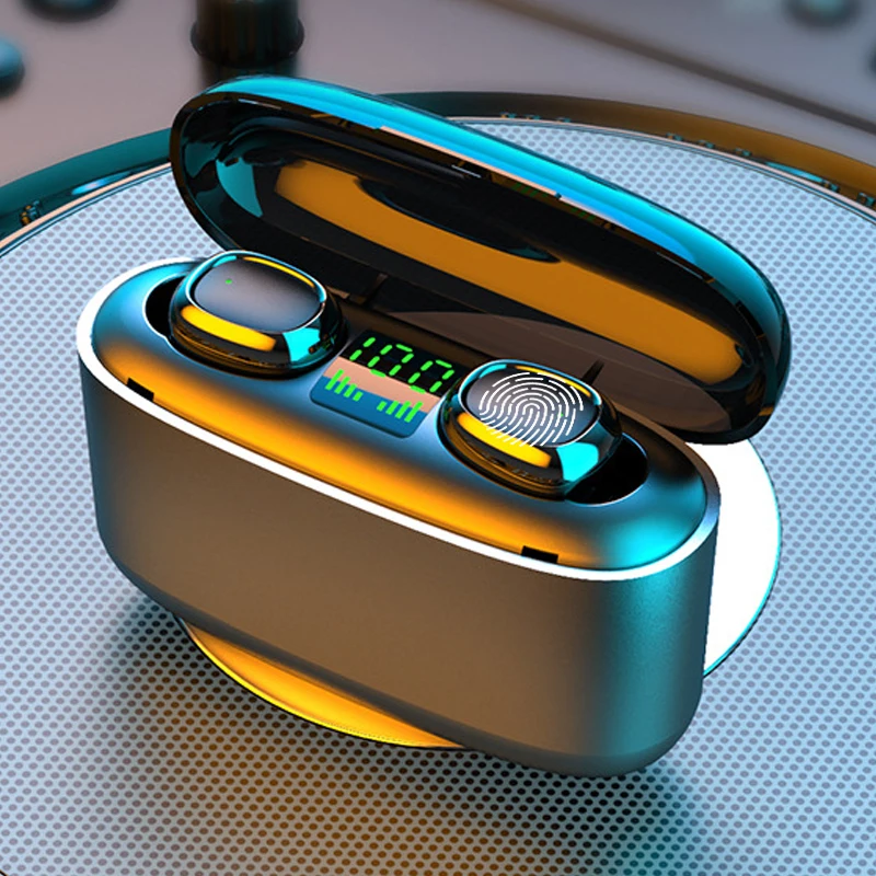 TWS Bluetooth наушники с микрофоном светодиодный дисплей беспроводные