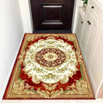 

European Pattern Doormat for Living Room Water Absorption Coral Fleece Rug Anti-Slip Door Mat Kitchen Carpet Anti-slip Bath Rug