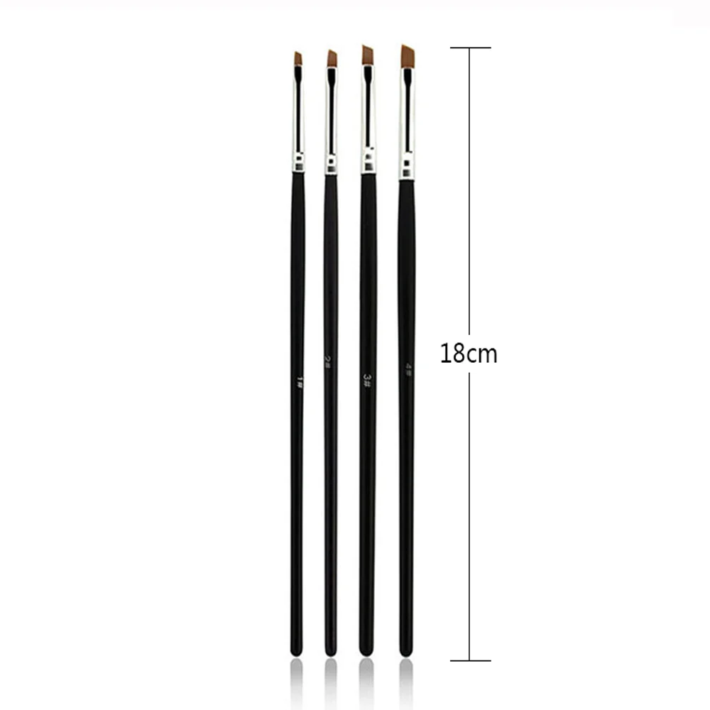 20PCS/SET Nail Art Brush Tilted Head Acrylic Nail Brush for UV Gel Paiting Drawing Liner Pen Manicure Tips Nail Brush Set 3
