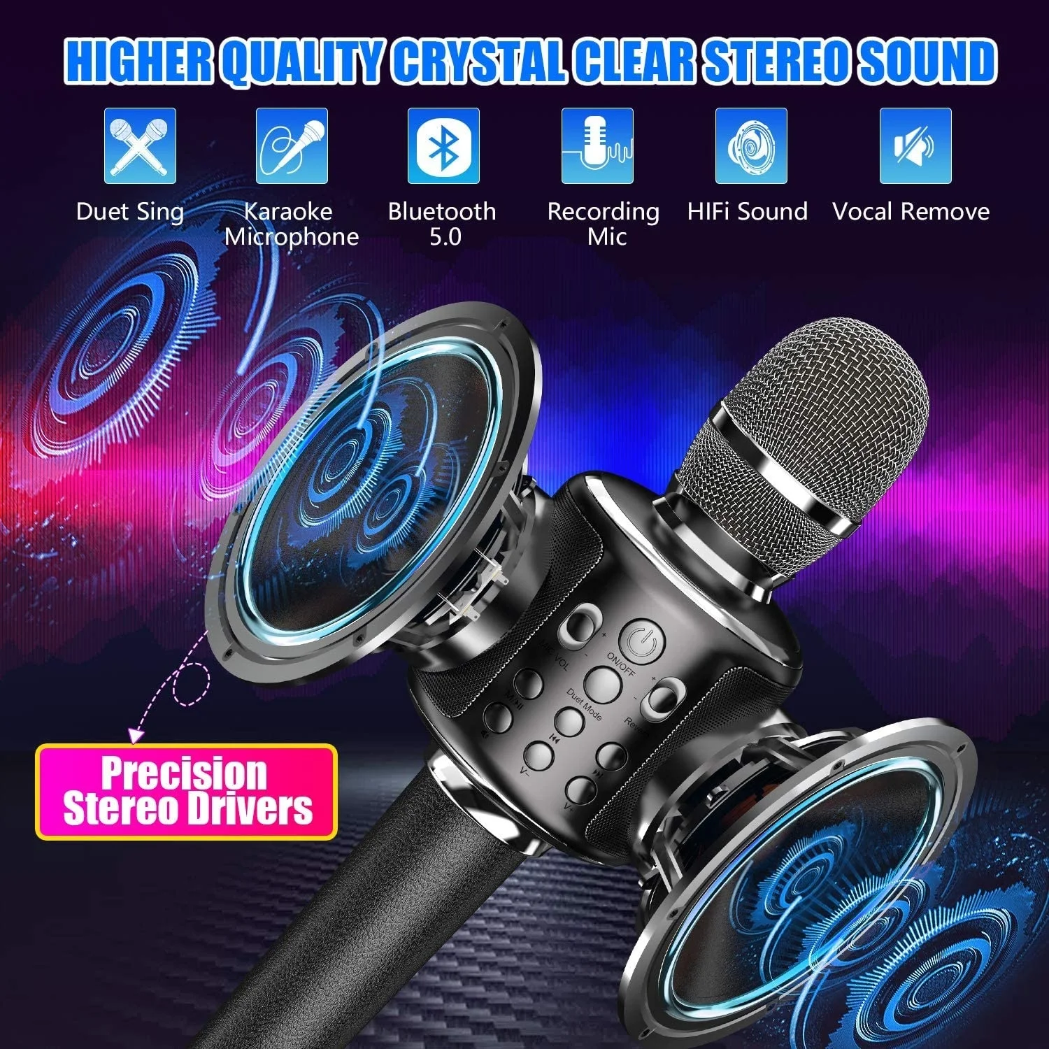 headphones with mic Xiaomi Microphone Wireless Singing Machine Bluetooth Speaker Portable Handheld Mic Speaker For Christmas Birthday Home Party dynamic microphone