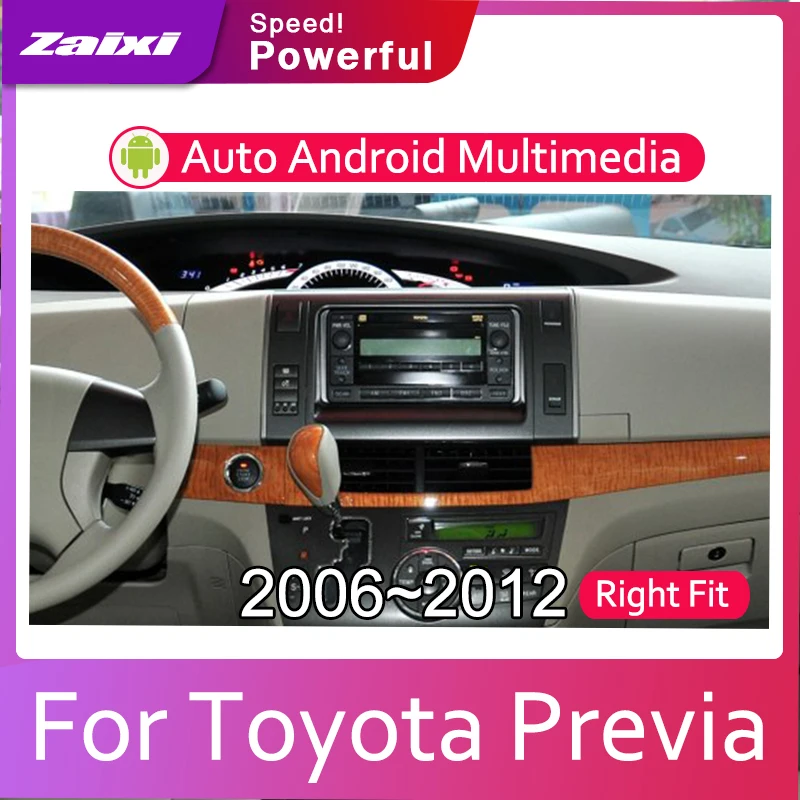 ZaiXi Android для Toyota Previa 2006 2012 2 Din автомагнитола мультимедийный видеоплеер Авто Стерео