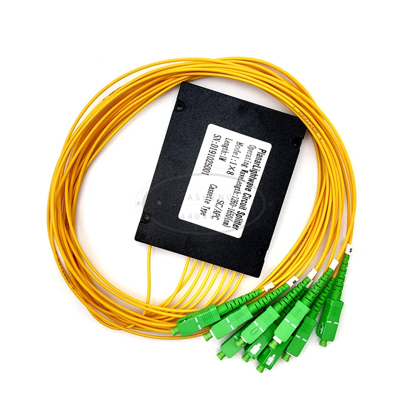 SC APC 1x8 PLC волоконно оптический сплиттер однорежимный с