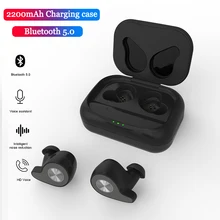 Bluetooth Wireless Earbuds Headphones Sport Noise Cancel Earphone True Wireless Stereo HiFi Headphone with 2200mAh Charging Box