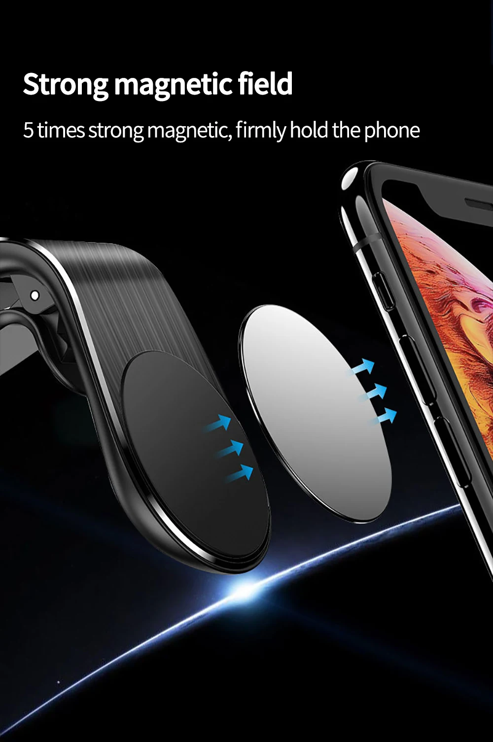 Magnetic Car Phone Holder for Phone Universal In Car Mobile Phone Mount Stand for IPhone X Samsung S9 Xiaomi Tablets Smartphones