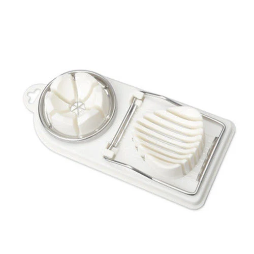 White Egg Cutter Multi-Function Egg Everything Two Diced Slicer Fancy Half-Cut Egg Pine Egg Egg Egg Artifact Kitchen Tool - Цвет: White