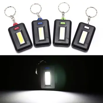 

1Pc Portable Mini Keychain Pocket Torch 3 Modes COB LED Light Flashlight Lamp Multicolor Mini Torch Flashlight Worklight