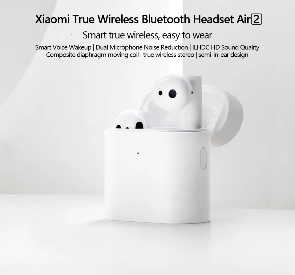 Xiaomi Air 2 TWS гарнитура Bluetooth 5,0 наушники Airdots Pro 2 длинный аккумулятор ENC автоматическая пауза управление нажатием Быстрая зарядка