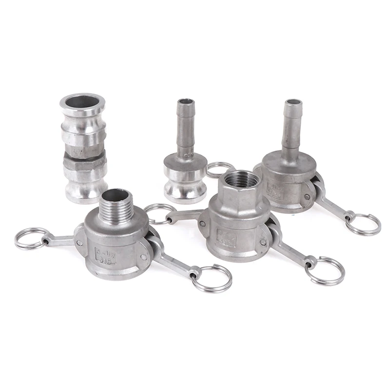 

1pc 304 Stainless Steel Homebrew Camlock Fitting Adapter 1/2" MPT FPT Barb Camlock Quick Disconnect For Hose Pumps Fittings