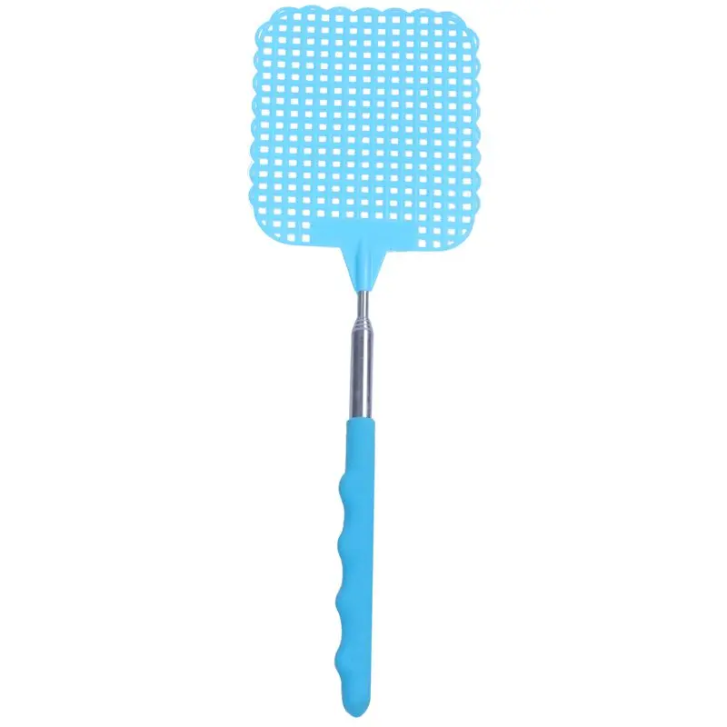 

Promotion! Flyswatter Fly tapper mosquito insects swatter telescopic up to 73 cm blue