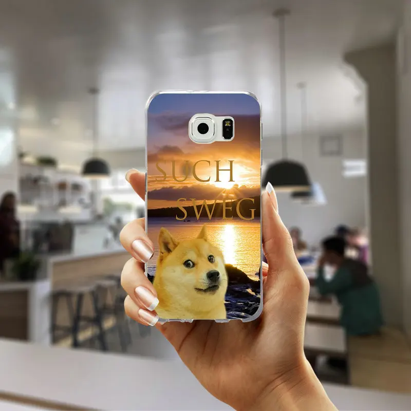 Мягкий чехол для samsung M10 M20 M30 M40 A10 A20 A30 A40 A50 A60 A70 A80 A90 A20E A8 A9 Star Pro красивые Doge мем - Цвет: Picture 1
