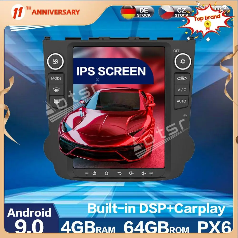 

Автомагнитола для Honda CRV 2006 - 2011 PX6, Android 9,0, 4 Гб + 64 ГБ, мультимедийный плеер, HD вертикальный экран, авто GPS-навигация, DSP CARPLAY