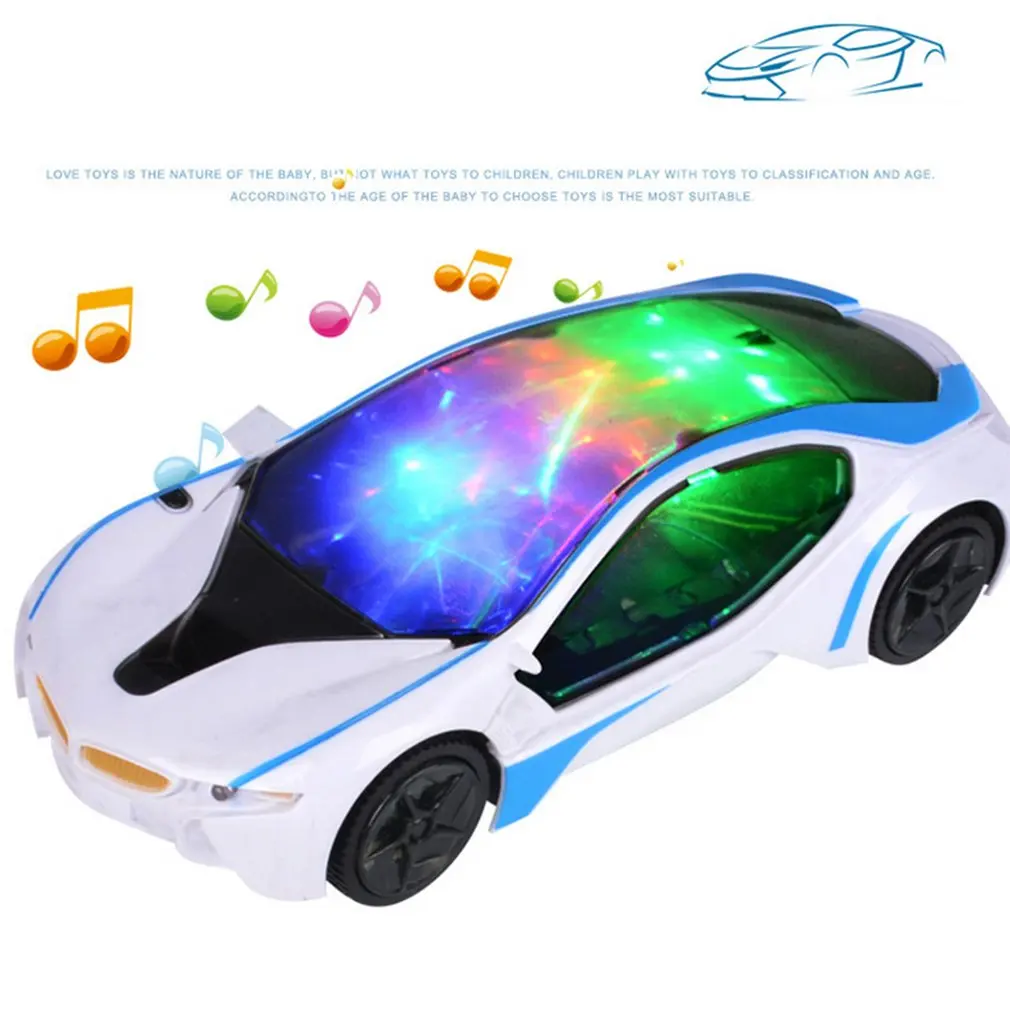 2020 Cool Universal LED Light Music Electric Flashing Cars Toys For Children Early Educational Sound Car Toys Boys New Year Gift