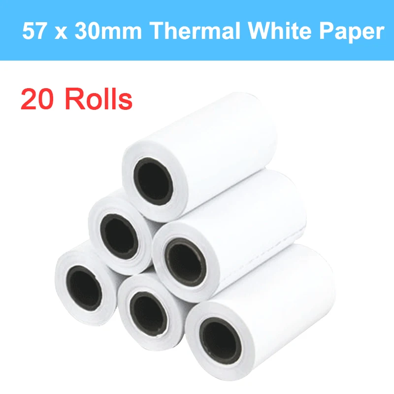 Tanie Papier termiczny 57x30mm 20 rolek drukarka sklep