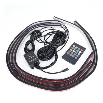 

Waterproof LED Strips Colourful 4pcs set Underbody Undercar Kit RGB Bright 12V