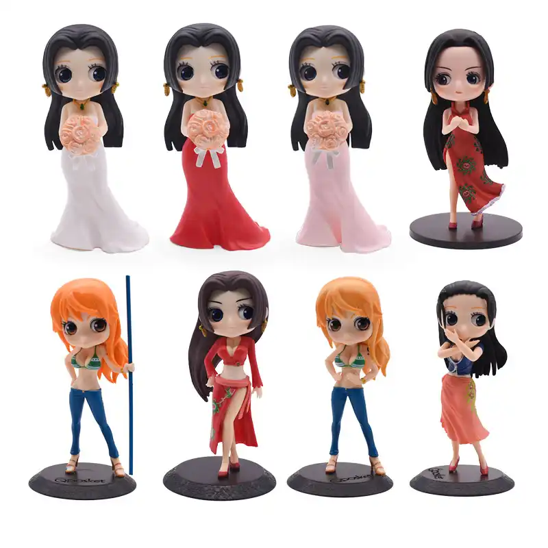 ワンピースアクションフィギュア Pvcフランキーブルックqバージョン ナミ ボア ハンコックロビンガールズ 14 15cm ギフト玩具モデル Action Figures Aliexpress