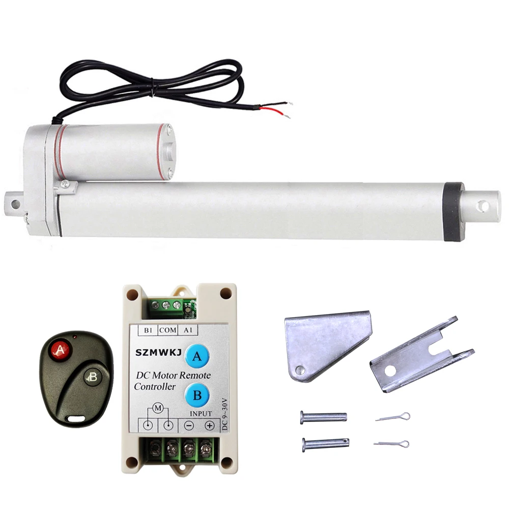 

300mm 12" Stroke 1000N 14mm/s Heavy Duty 12V Linear Actuator W/ Wireless Control System Kits for Electric Medical Boat Auto Use