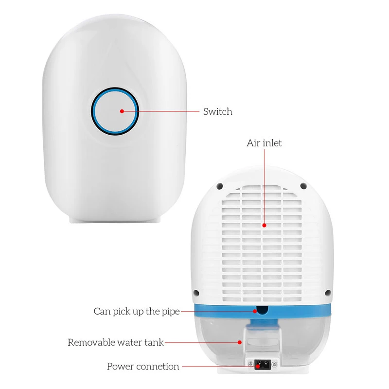 ABRA-Электрический осушитель воздуха, мини-спальня, подвал, влагопоглотитель, устройство для увлажнения воздуха(штепсельная Вилка европейского стандарта