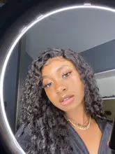 Miss-pelucas de cabello humano brasileño para mujeres negras, sin pegamento, ondas profundas rizadas, 13x4, con encaje Frontal, Frontal suizo, mojado y ondulado