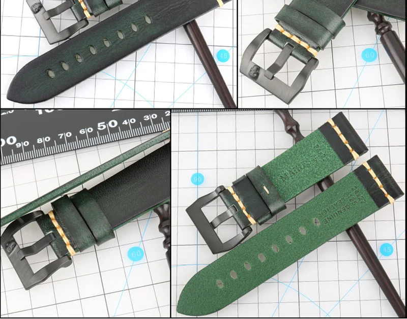 Maikes Watch Accessories Genuine Leather Watchband 20mm 22mm For Samsung Gear s3 Replacement 18mm PUNK Watch Strap Bracelets