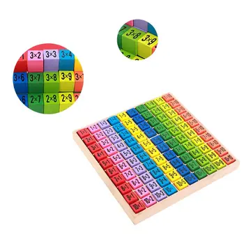 

Wood Wood Multiplication Table Toys Set Kids Brain Teaser Baby Early Educational Intelligence Development Exercising Tool Gift