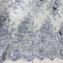 125*100cm 3D srebrnoszary sukienka na występy aplikacja DIY stroik szalik welon haftowane koronki łatka materiałowa kurtyna darmowa wysyłka