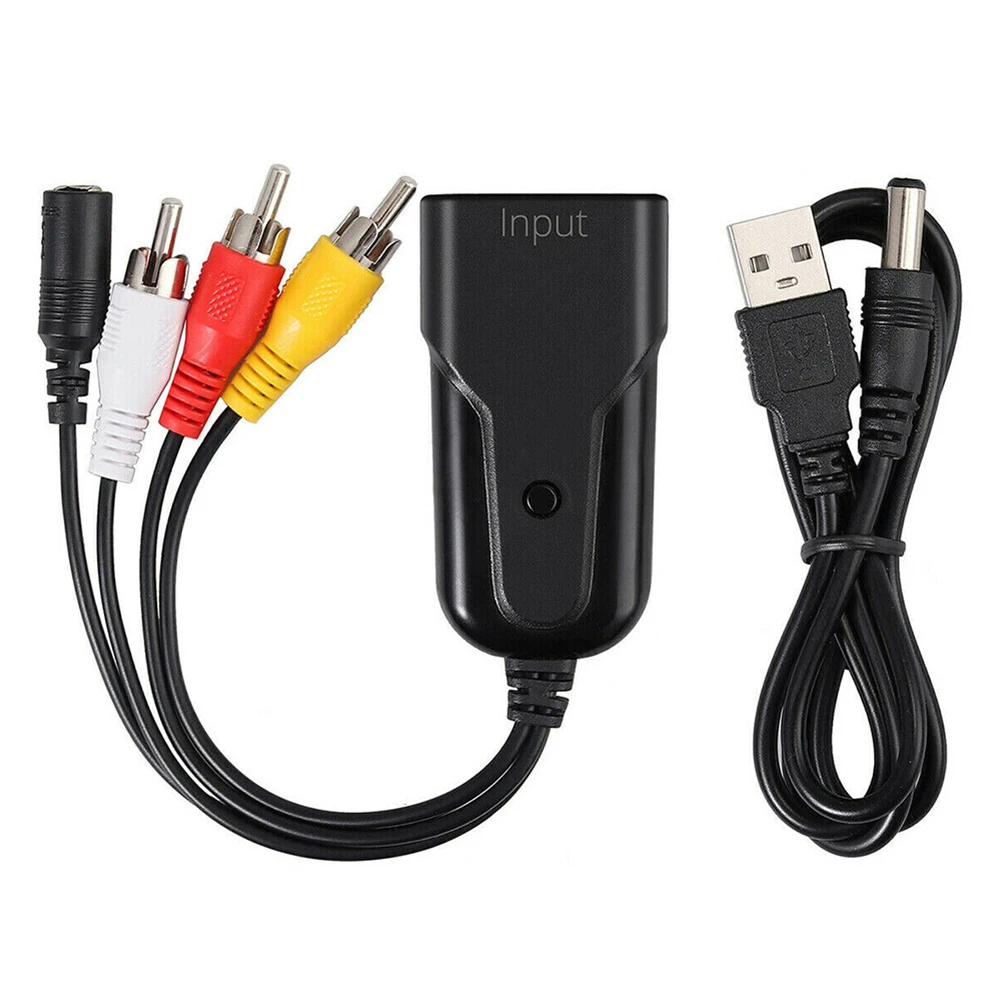 Преобразователь сигнала HD 1080P Mini HDMI в AV переходник AV/RCA CVBS композитный адаптер для