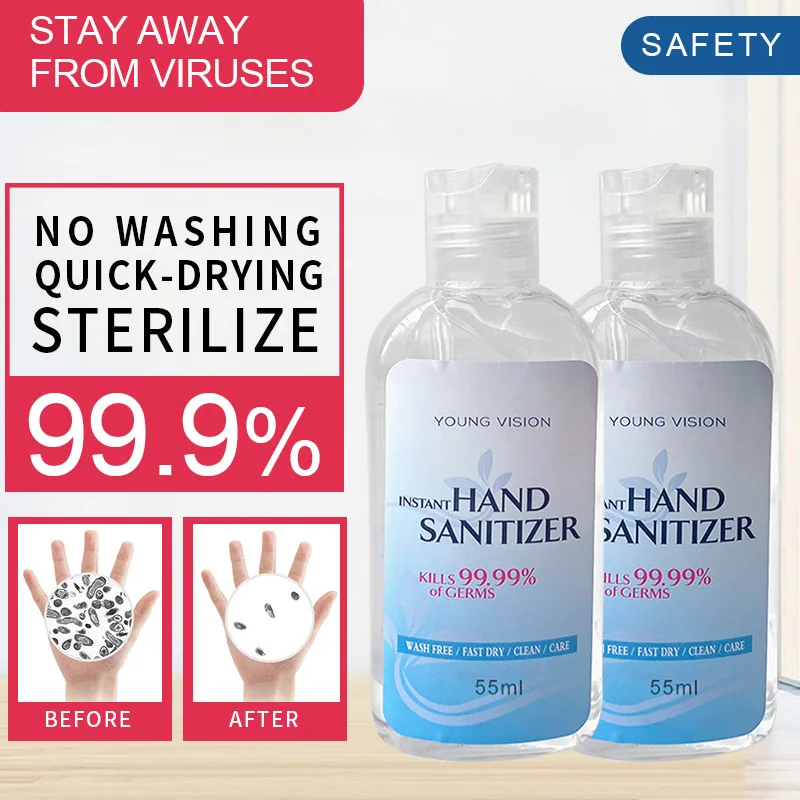 

55ml Travel Portable Hand Sanitizer Gel Anti-Bacteria Liquid Disposable No Clean Waterless Antibacterial Hand Gel