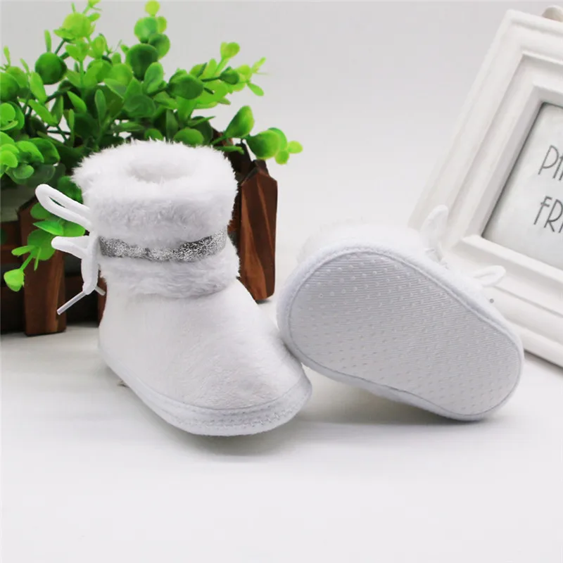 baby girl shoes Infant Newborn Baby Girls Cashmere Plush Winter Boots Bandage Warm Shoes baby schoenen #3S23 (9)