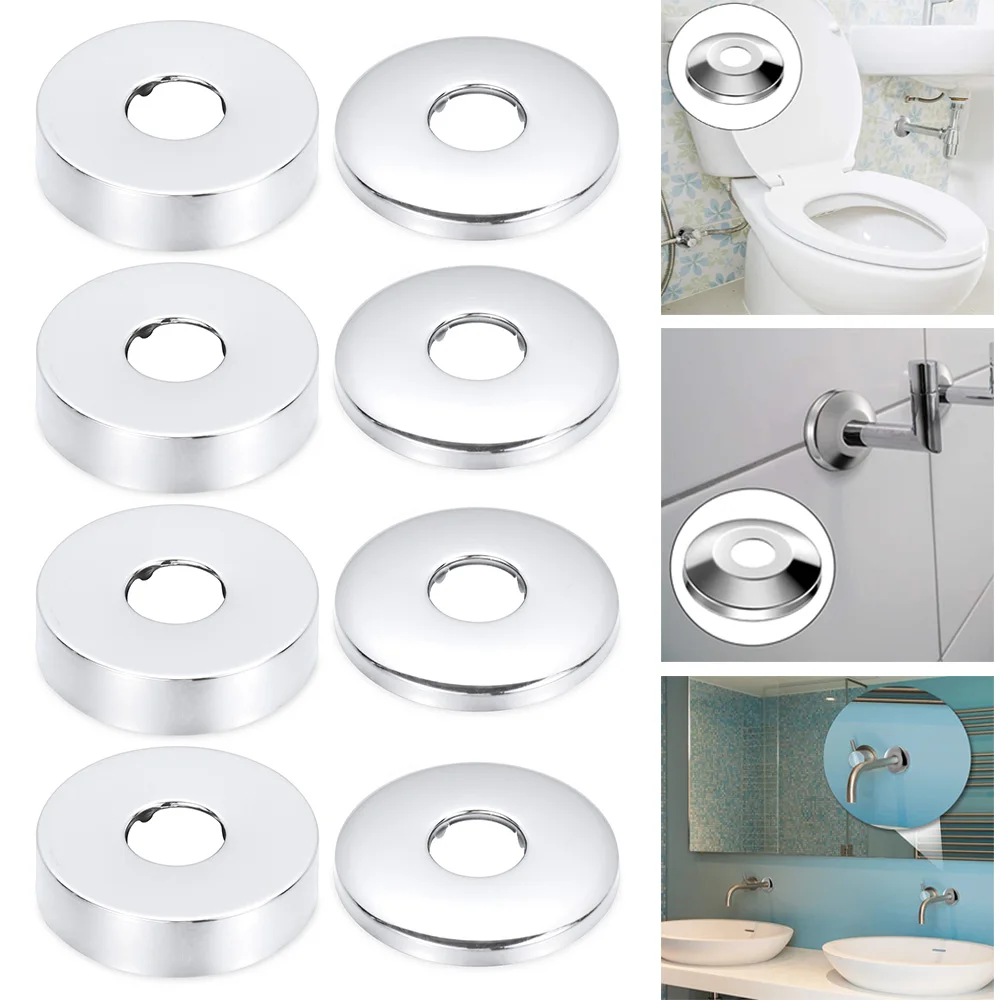1Pc Shower Faucet Decorative Cover Stainless Steel Water Pipe Wall ...