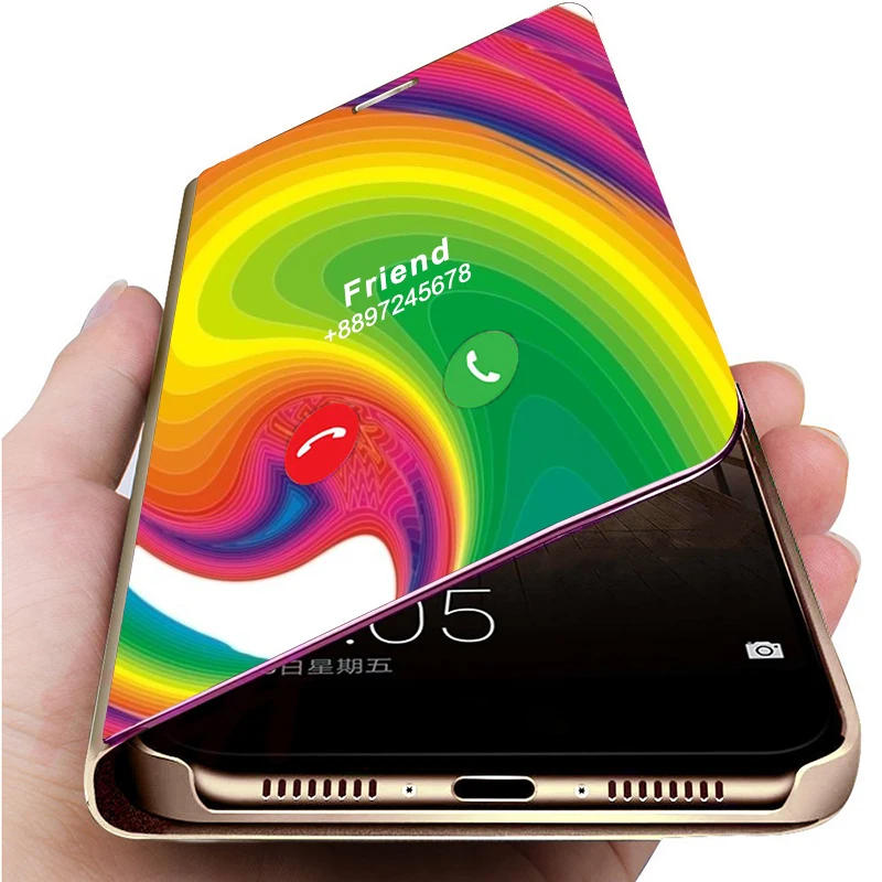 Smart Mirror Phone Case For OPPO Realme 6 pro X50 5 6I F15 A91 F1 plus A9 A52 A72 A92 A31 A11 A8 A5 find X2 Reno Z 2F Ace | Мобильные