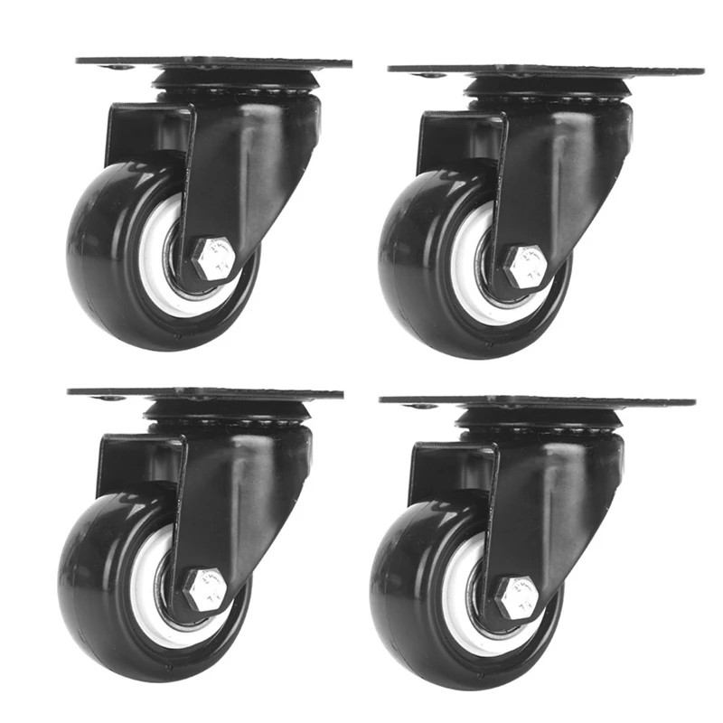 

2 inch Heavy Duty Caster Wheels Rubber Swivel Casters with 360 Degree Top Plate & Bearing Heavy Duty Pack Of 4 (2 Inch Plate)