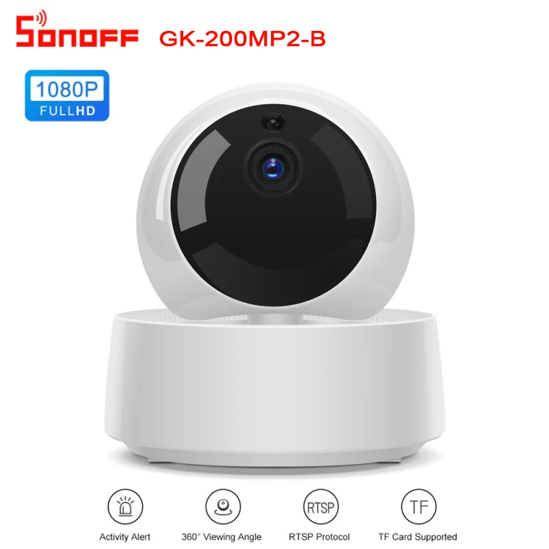 Беспроводная смарт камера видеонаблюдения Sonoff GK 200MP2 B 1080P HD WiFi eWeLink управление