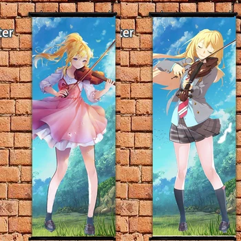 

Anime Poster Your Lie In April Miyazono Kaori Cute wall scroll painting 105x40cm Art Prints Home Room Decoration