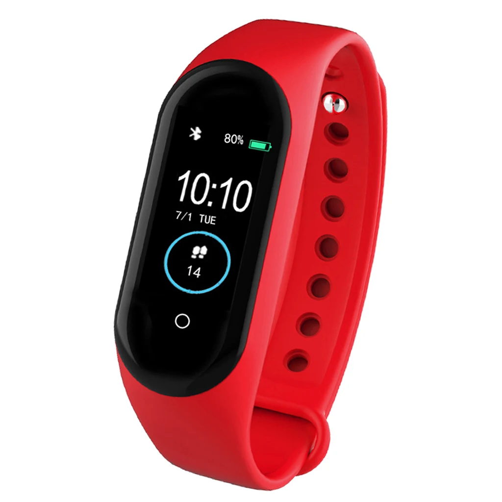 M4 Smart Sports Pedometers Watch Heart Rate Blood Pressure Fitness Tracker For Android IOS