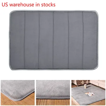 

40x60cm Home Bath Mat Coral Fleece Bathroom Carpet Water Absorption Non-slip Memory Foam Absorbent Washable Rug Toilet Floor Mat