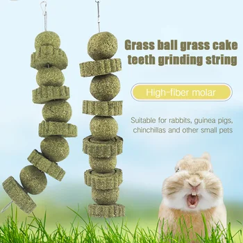 

Haning Molar Toy For Parrot Hamster Chinchilla Rabbit Guinea Pigs Chew Bite Tools Hamster Chew Grass Ball String For Teeth Clean