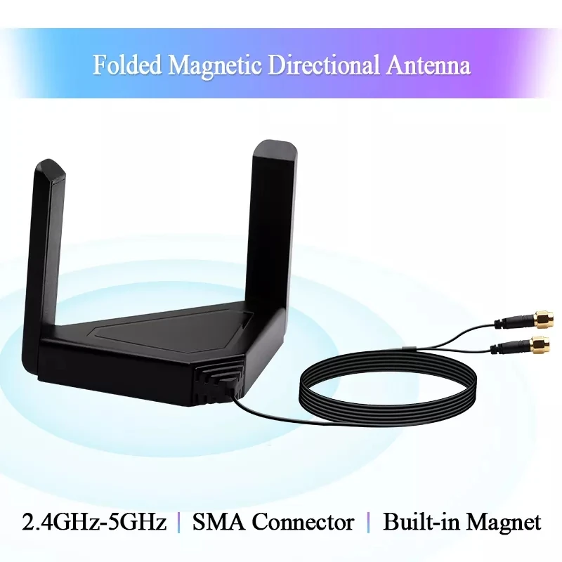 Conjunto de Antenas Externas Dual Band Adaptador Pcie Alto Ganho 2.4g 5ghz 6dbi Intel Ax210 Ax200 9260ngw Cartão Wifi Desktop - Imagem 4