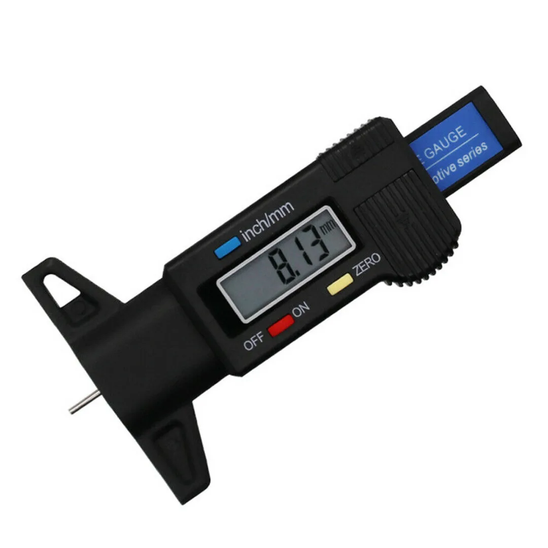 

1pc Blue/Silver/Black Color Digital Car Wheel Tyre Gauge Tire Tread Depth Gauging Tool Scale 0-25mm Metric Vernier