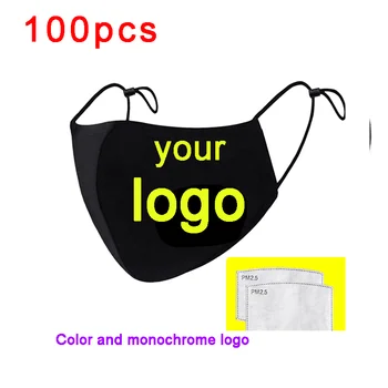 

100pcs Customizable Masks with filter PM2.5 filters Mask cotton Face Masks with 2 Filters for Adult