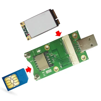 

Mini PCI-E To USB Adapter Card PCi-E To USB 2.0 W/ SIM Slot For WWAN/LTE Module 3G/4G Screwdriver