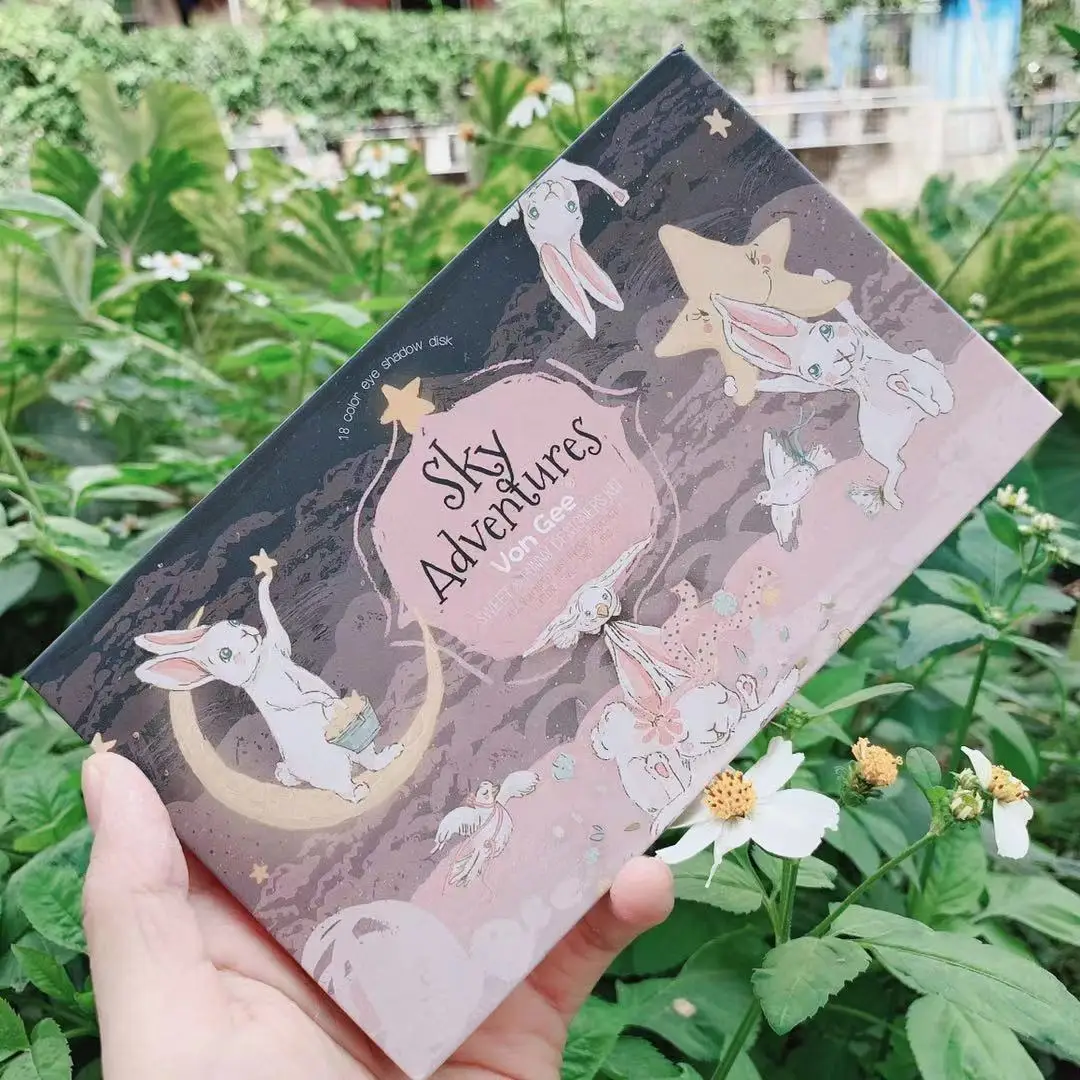 Sky Adventures 18 Colors Warm Eyeshadow Palette Pearl Matte Sequins Waterproof Makeup Pelette Pigment Super Flash Eye Shadow